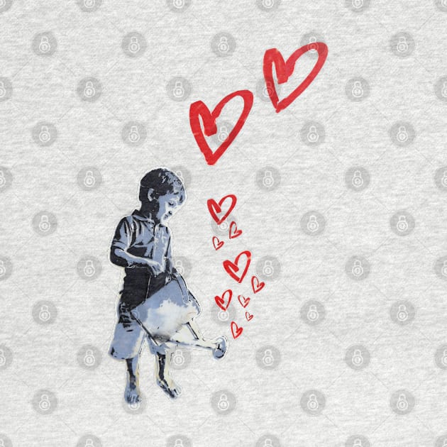 Banksy-style Urban Street Art: Child Love by ThisOnAShirt